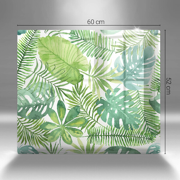 Cache plaque de cuisson Feuilles de boho aquarelle