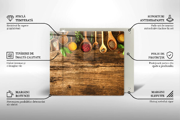 Cache plaque de cuisson Cuillères en bois d'épices