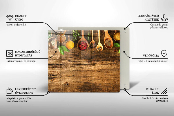 Cache plaque de cuisson Cuillères en bois d'épices