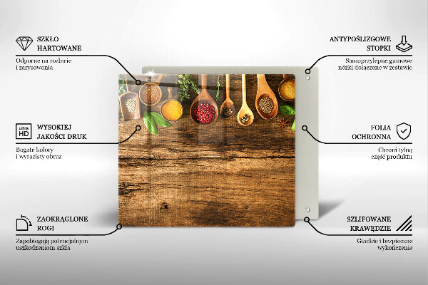 Cache plaque de cuisson Cuillères en bois d'épices