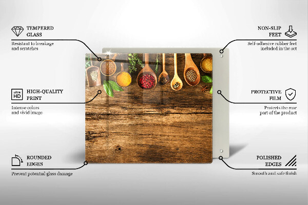 Cache plaque de cuisson Cuillères en bois d'épices