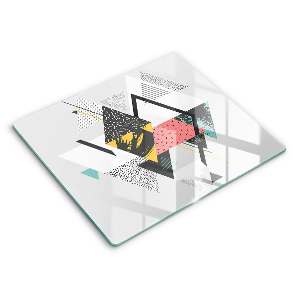 Cache plaque de cuisson Triangles abstraits