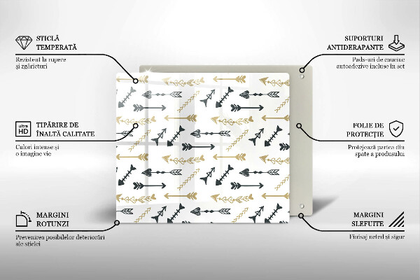 Cache plaque de cuisson Modèle de flèches bohème