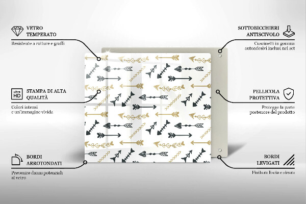 Cache plaque de cuisson Modèle de flèches bohème