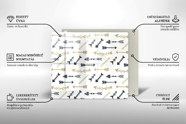 Cache plaque de cuisson Modèle de flèches bohème