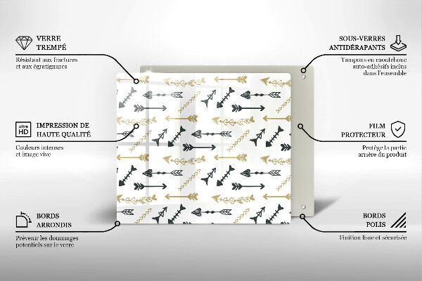 Cache plaque de cuisson Modèle de flèches bohème