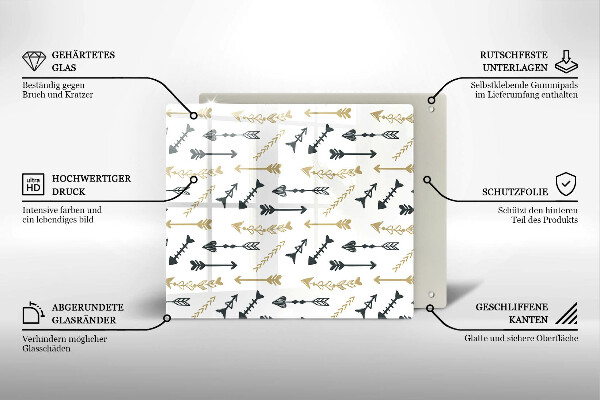 Cache plaque de cuisson Modèle de flèches bohème