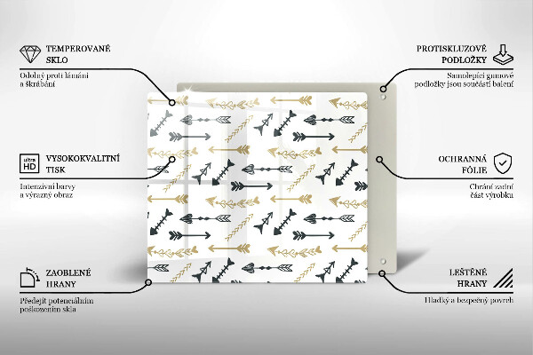 Cache plaque de cuisson Modèle de flèches bohème