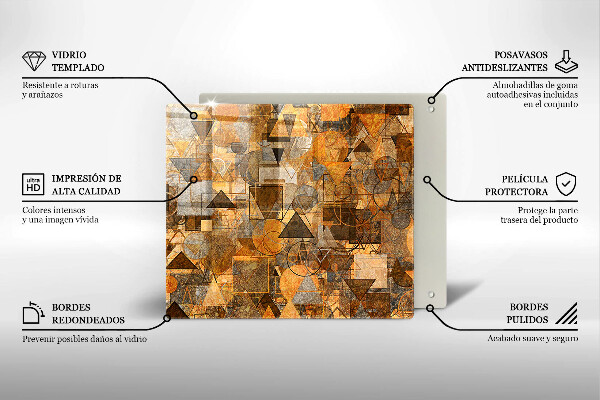 Cache plaque de cuisson Modèle sans couture de figures géométriques