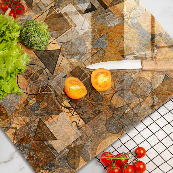 Cache plaque de cuisson Modèle sans couture de figures géométriques