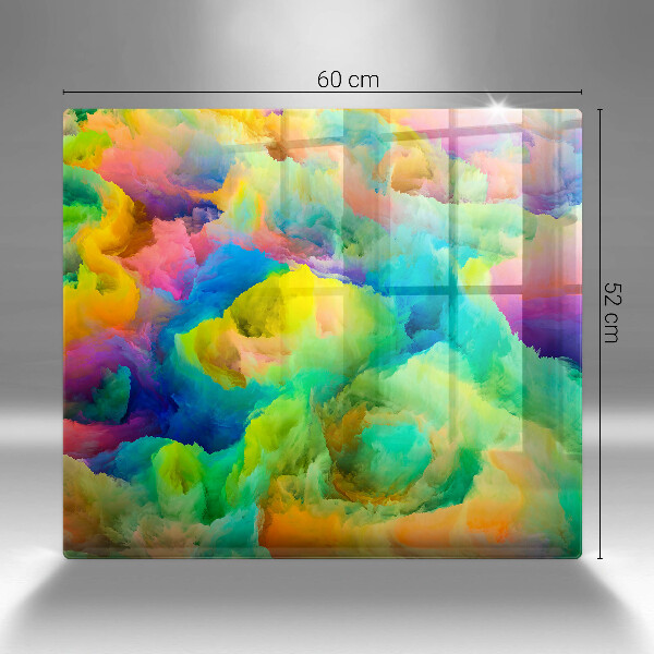 Cache plaque de cuisson Abstraction colorée