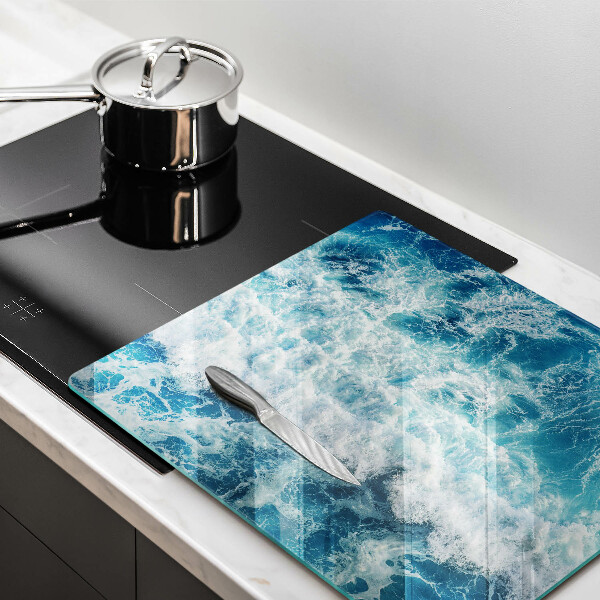 Cache plaque de cuisson Vagues d'eau de mer