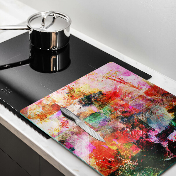 Cache plaque de cuisson Peinture abstraite