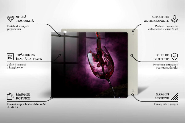 Cache plaque de cuisson Un verre de vin