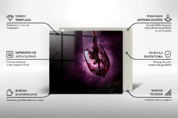 Cache plaque de cuisson Un verre de vin