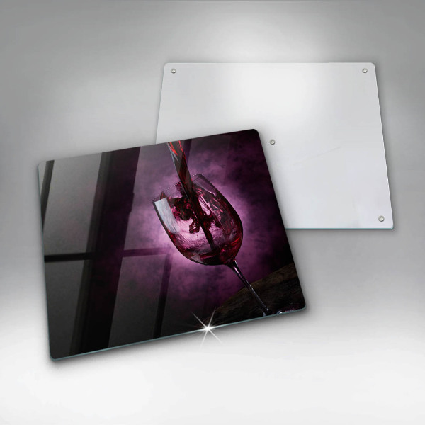 Cache plaque de cuisson Un verre de vin