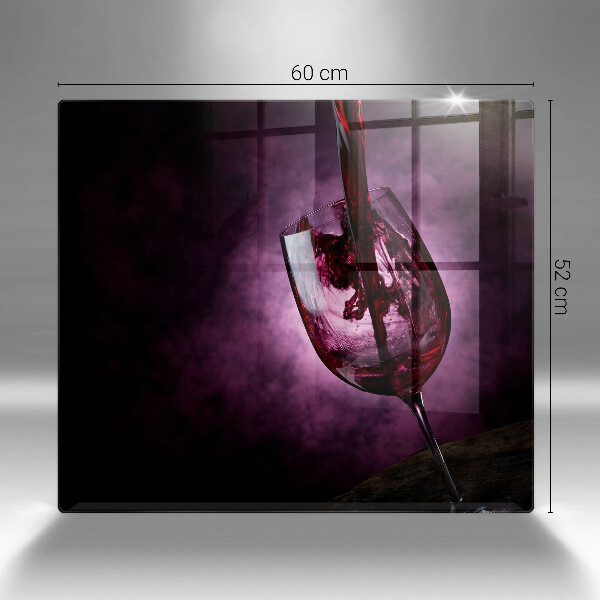 Cache plaque de cuisson Un verre de vin