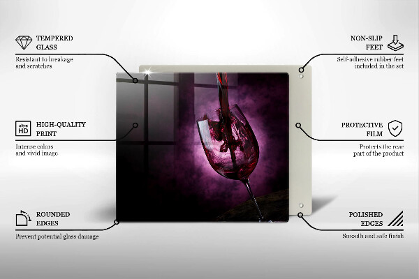 Cache plaque de cuisson Un verre de vin