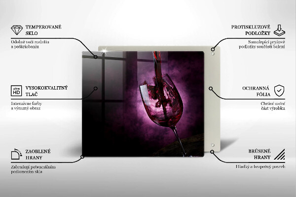 Cache plaque de cuisson Un verre de vin