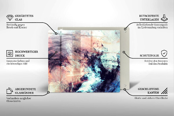 Cache plaque de cuisson Abstraction peinte