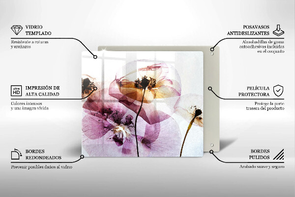 Protection plaque induction Fleurs délicates