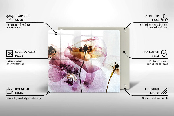 Protection plaque induction Fleurs délicates