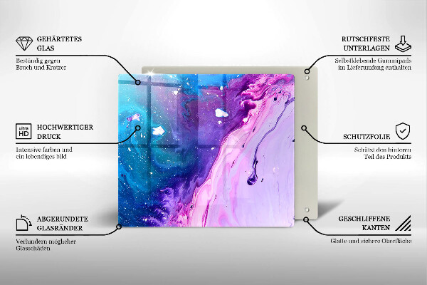 Protection plaque induction Encres d'abstraction