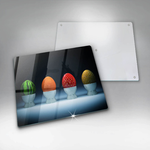 Cache plaque de cuisson Oeufs de fruits abstraits