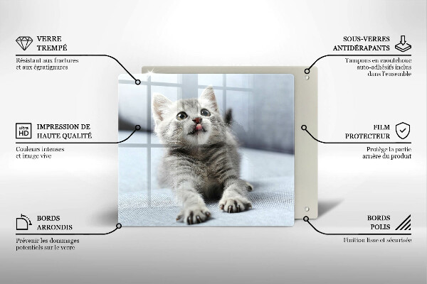 Cache plaque de cuisson Petit chaton mignon