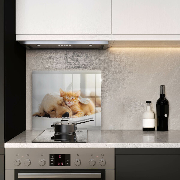 Cache plaque de cuisson Animaux chien et chat