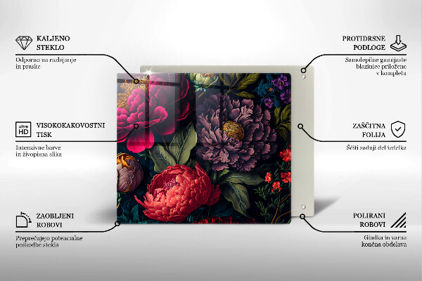 Protection plaque induction Belles fleurs