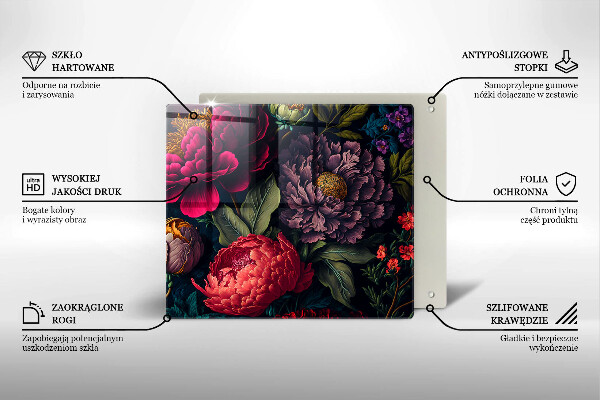 Protection plaque induction Belles fleurs