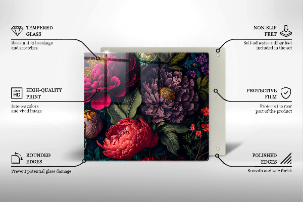 Protection plaque induction Belles fleurs