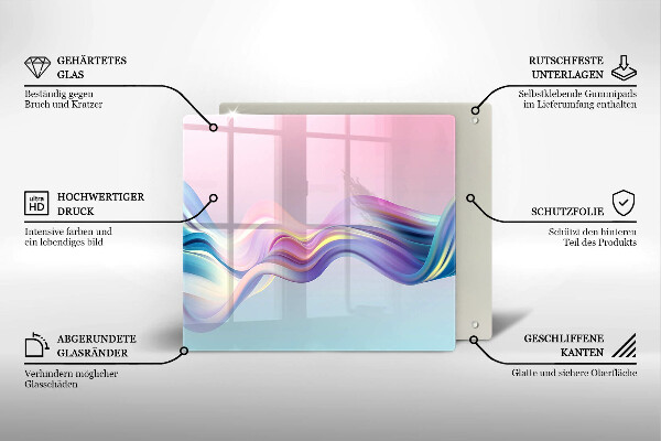 Protection plaque induction Abstraction pastel