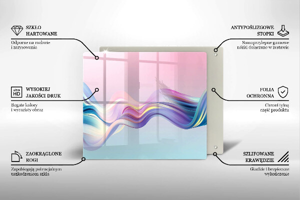 Protection plaque induction Abstraction pastel