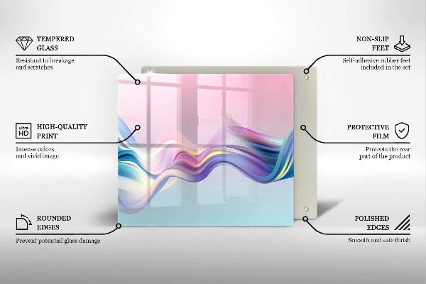 Protection plaque induction Abstraction pastel