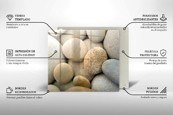 Cache plaque de cuisson Modèle de pierres ovales