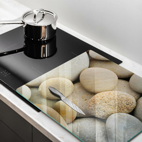 Cache plaque de cuisson Modèle de pierres ovales