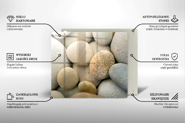 Cache plaque de cuisson Modèle de pierres ovales