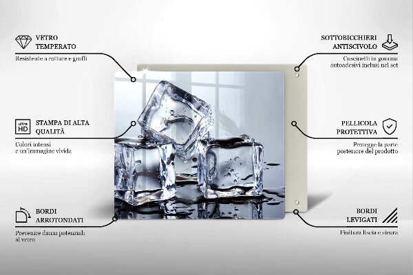 Cache plaque de cuisson Glaçons