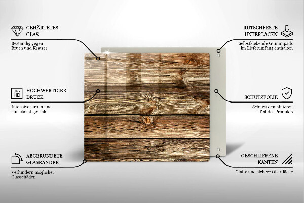 Cache plaque de cuisson Texture de planche de bois