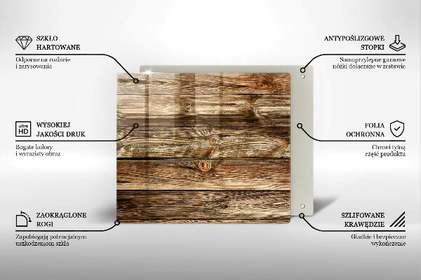 Cache plaque de cuisson Texture de planche de bois