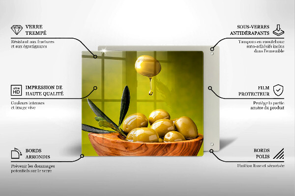 Cache plaque de cuisson Olives savoureuses