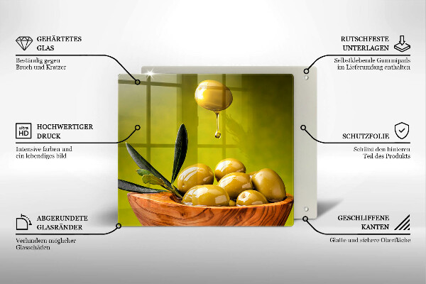 Cache plaque de cuisson Olives savoureuses