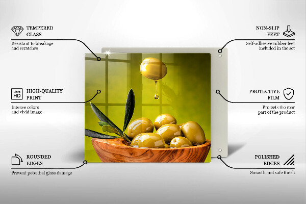 Cache plaque de cuisson Olives savoureuses