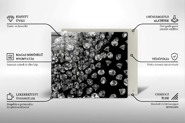 Cache plaque de cuisson Diamants diamants