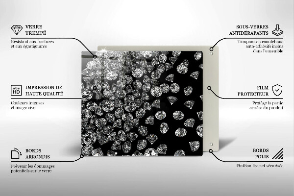 Cache plaque de cuisson Diamants diamants