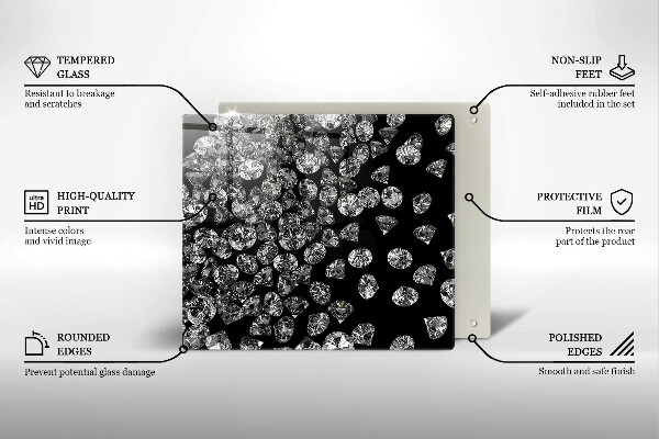 Cache plaque de cuisson Diamants diamants