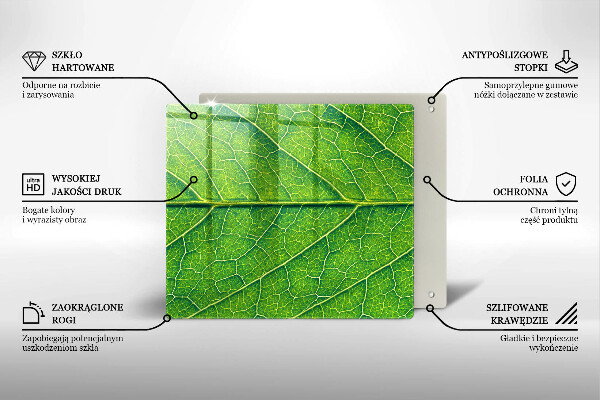 Cache plaque de cuisson Nervures des feuilles naturelles