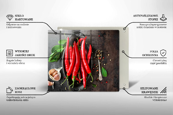 Cache plaque de cuisson Piments rouges
